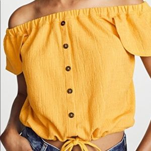 Madewell Texture & Thread Off Shoulder Top